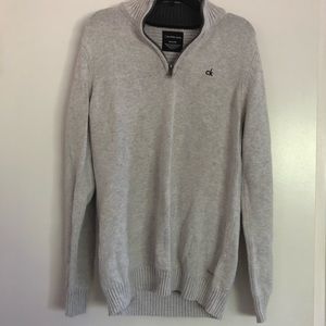 Calvin Klein Half Zip Grey Sweater